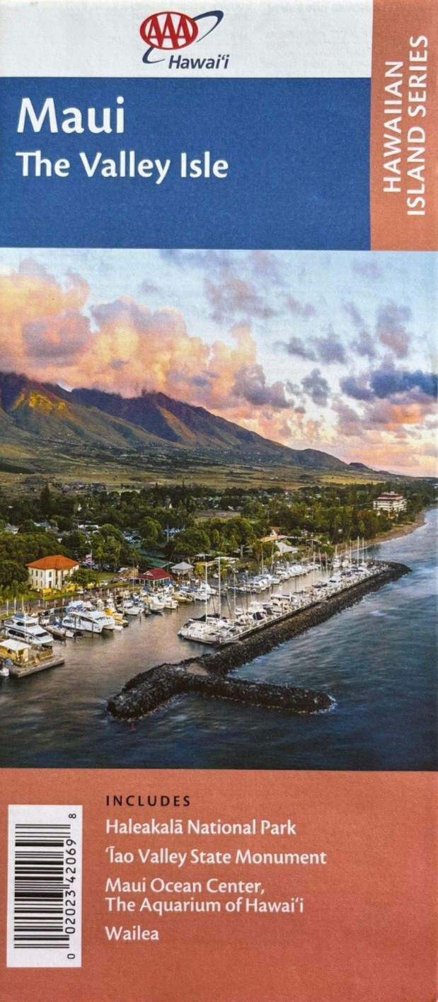 New AAA MAUI - HAWAII ROAD MAP  Highway Tour HAWAIIAN ISLAND Series  LATEST 2023