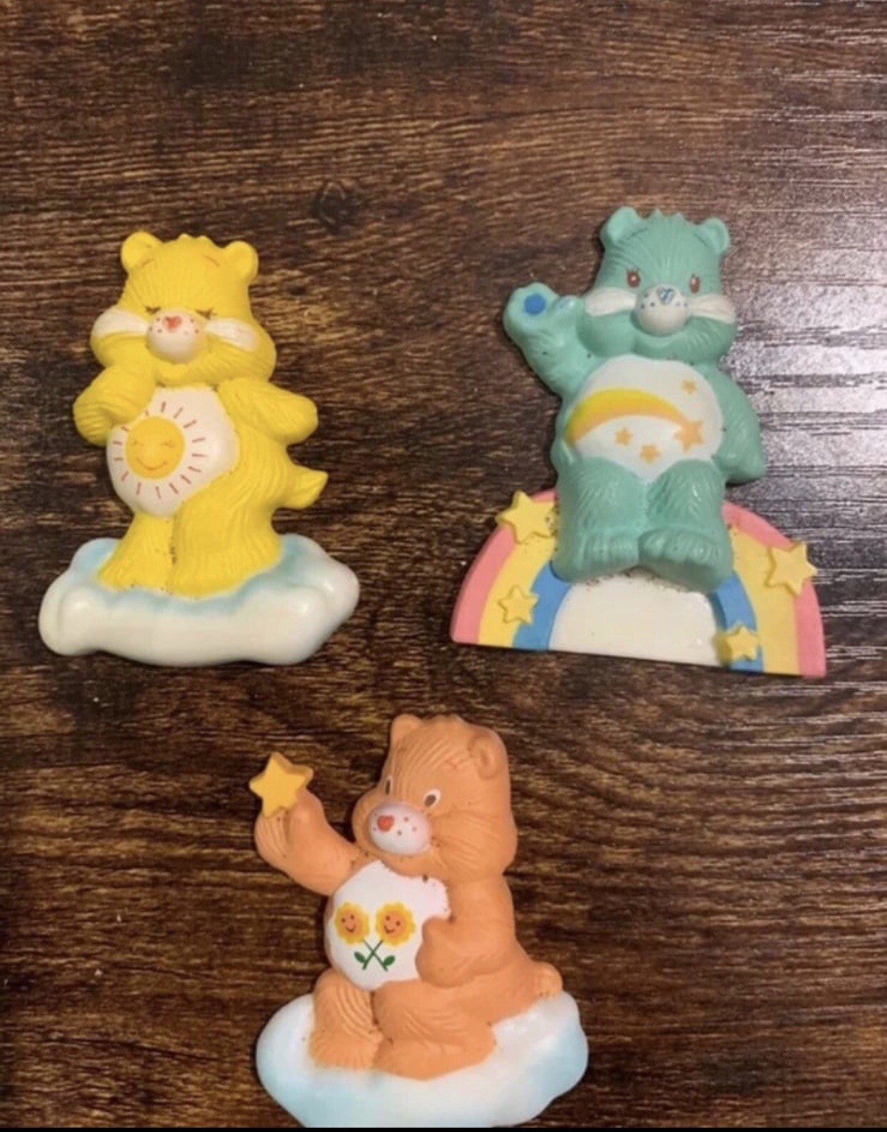 3 Vintage Funshine Wish Friendship Care Bears Magnets 1980s American Greetings 3 Vintage Funshine Wish Friendship Care Bears Magnets 1980s American Greetings