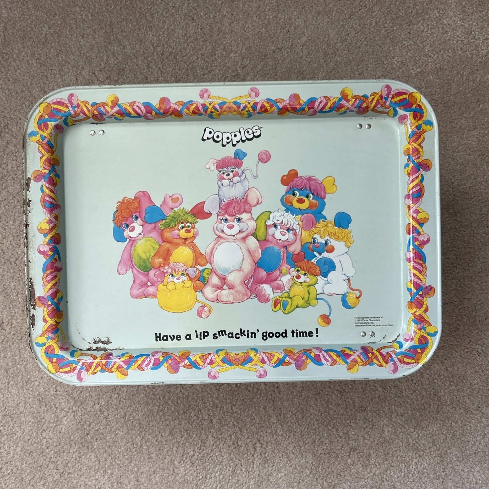 Poppies Folding Metal TV Lap Tray Vintage 1985 17”x12” rare Poppies Folding Metal TV Lap Tray Vintage 1985 17”x12” rare