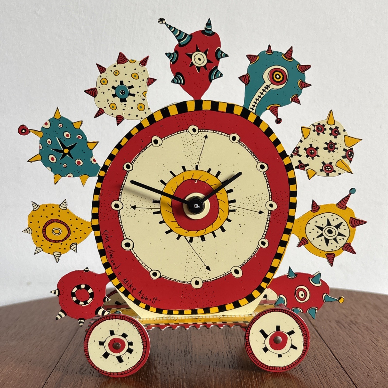Rare Kim Elwood & Mike Abbott Space Plant Trolley Clock Boxed With Handing Tag
