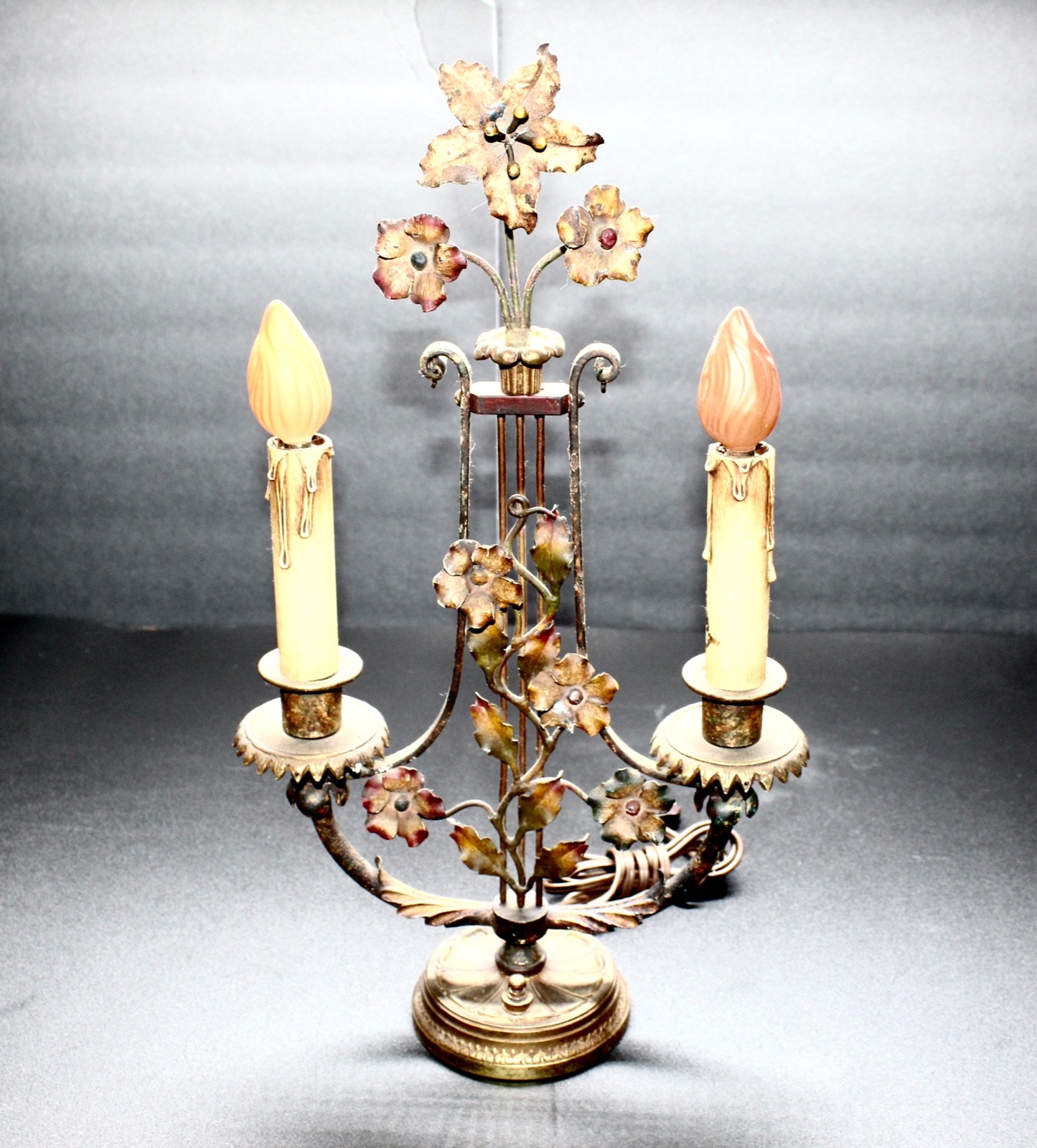 Antique French Italian Table Lamp Hollywood Regency Cottage Chic Parisian