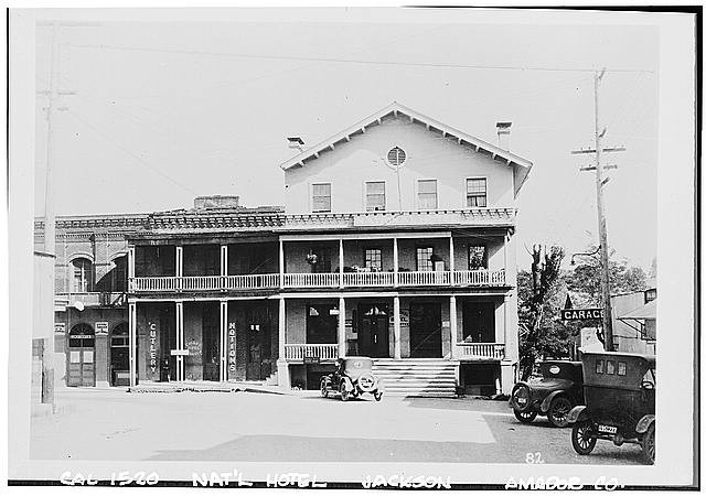 Photo:Jackson California National Hotel Main Water Streets 1930s Hotel