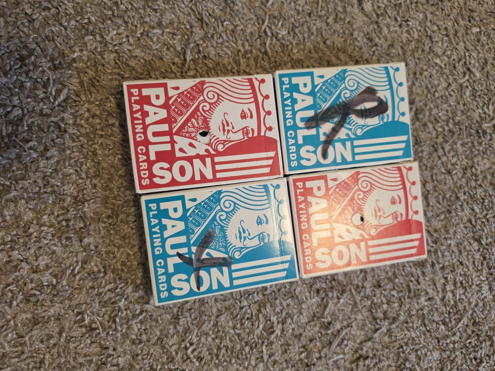 Vintage Paul-Son Gaming Supplies Las Vegas Canceled Playing Cards - 4 Deck...