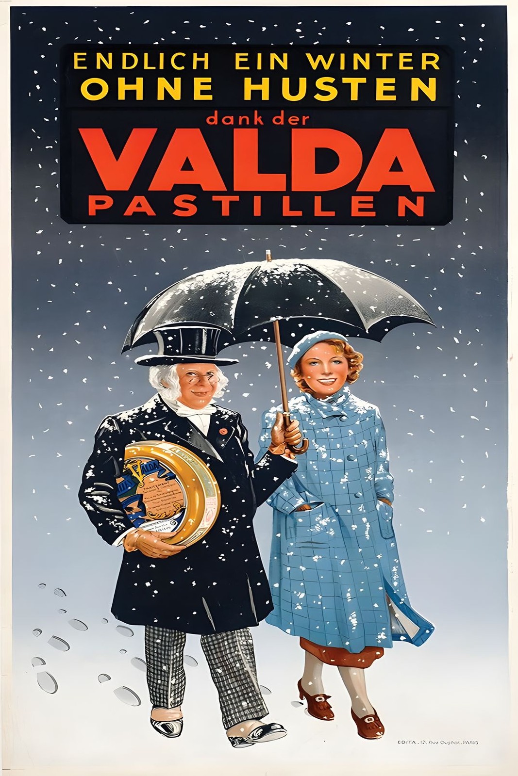 Valda Pastillen Vintage Ad Poster 1930s - 24x36” RARE Reprint 🤯💯 Valda Pastillen Vintage Ad Poster 1930s - 24x36” RARE Reprint 🤯💯