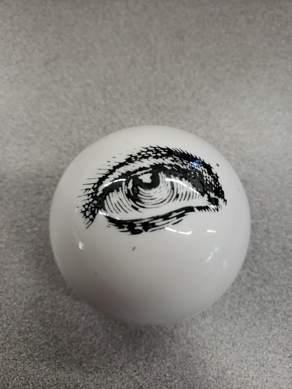 Vintage Piero Fornasetti Authentic Eyeball Eye Decorative Spherical Paperweight Vintage Piero Fornasetti Authentic Eyeball Eye Decorative Spherical Paperweight