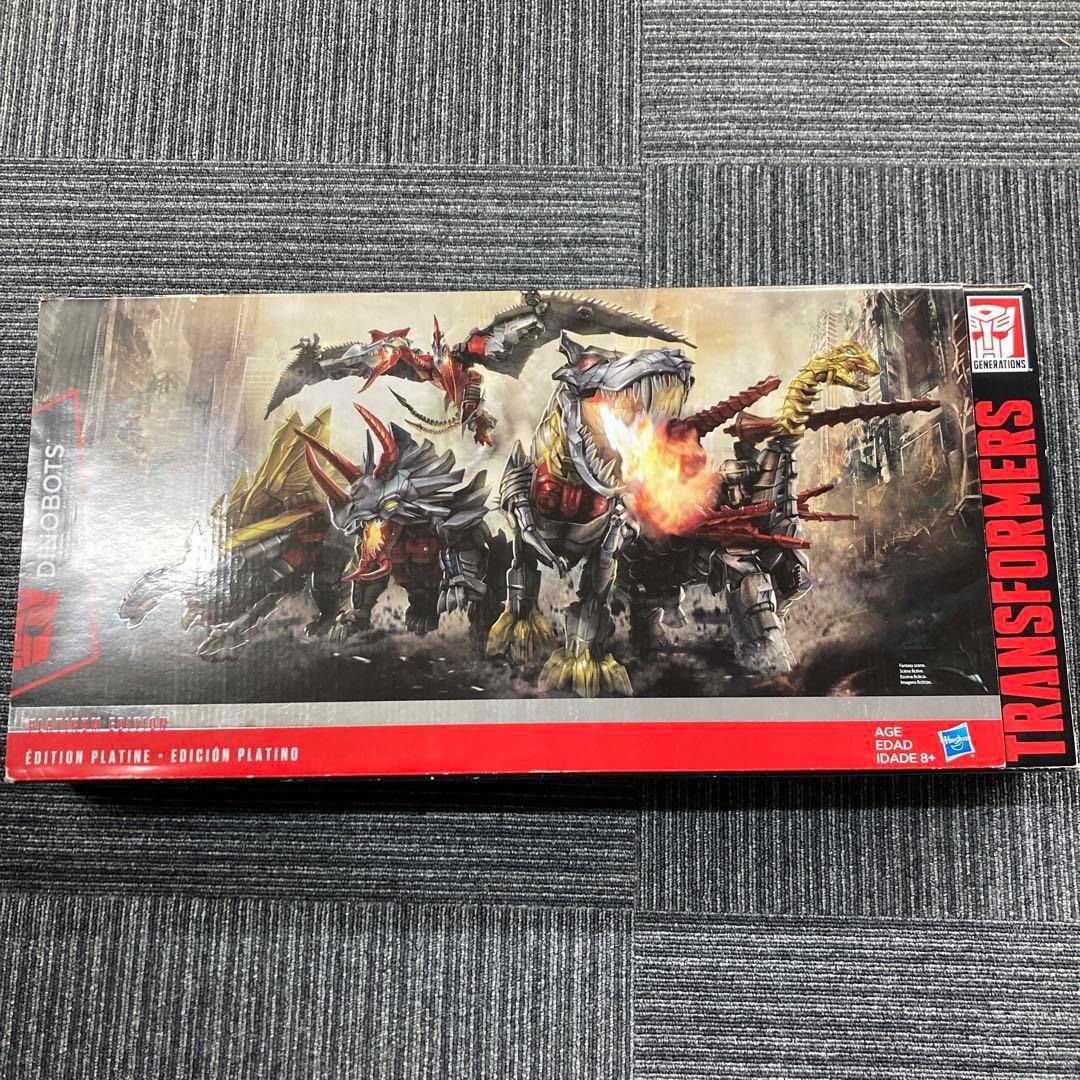 Transformers Dinobots Platinum Edition Set Grimlock Slug Strafe Snarl Robot Toy