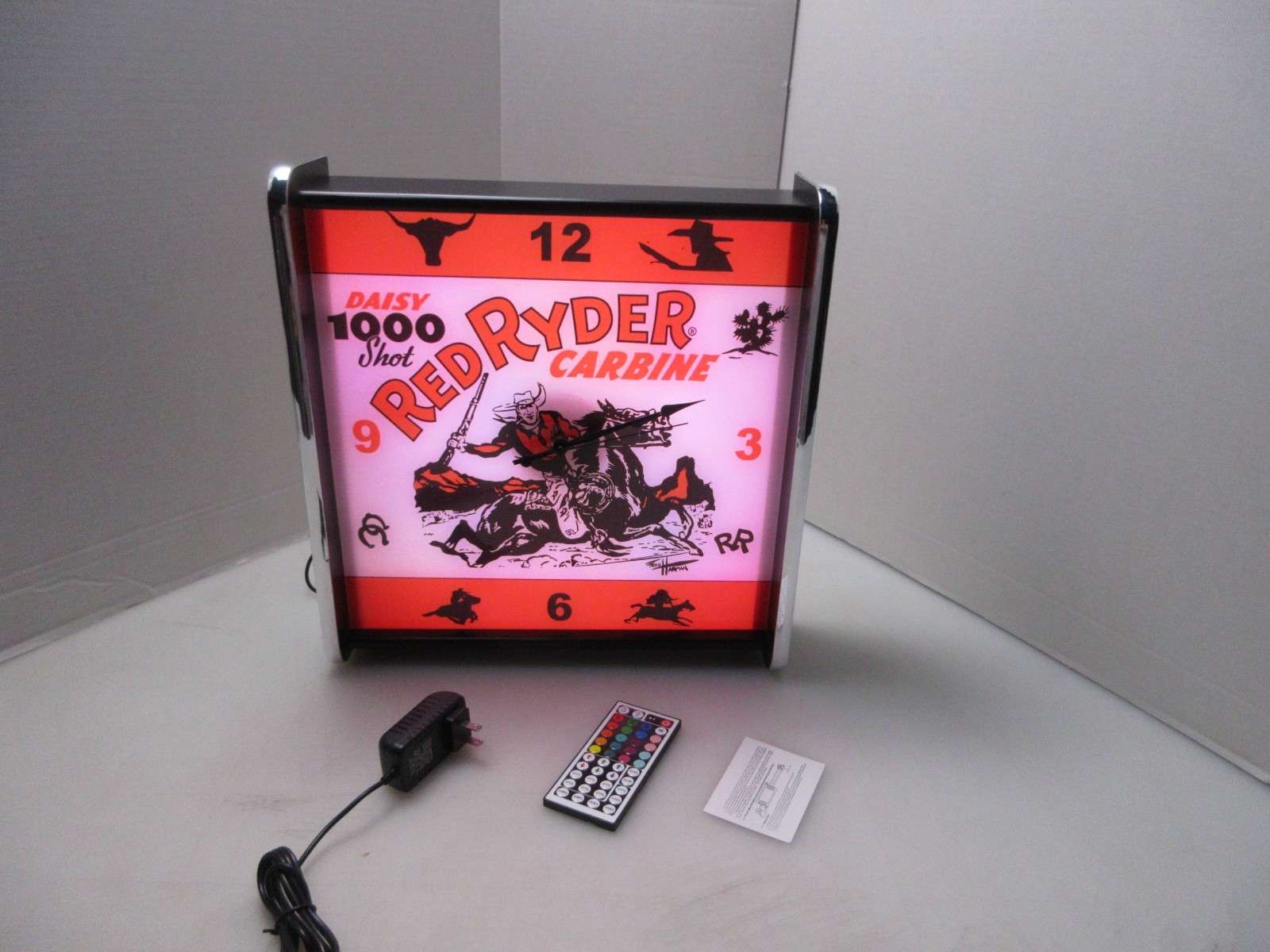 Daisy Red Ryder LED light up Advertising wall clock Brand New Daisy Red Ryder LED light up Advertising wall clock Brand New