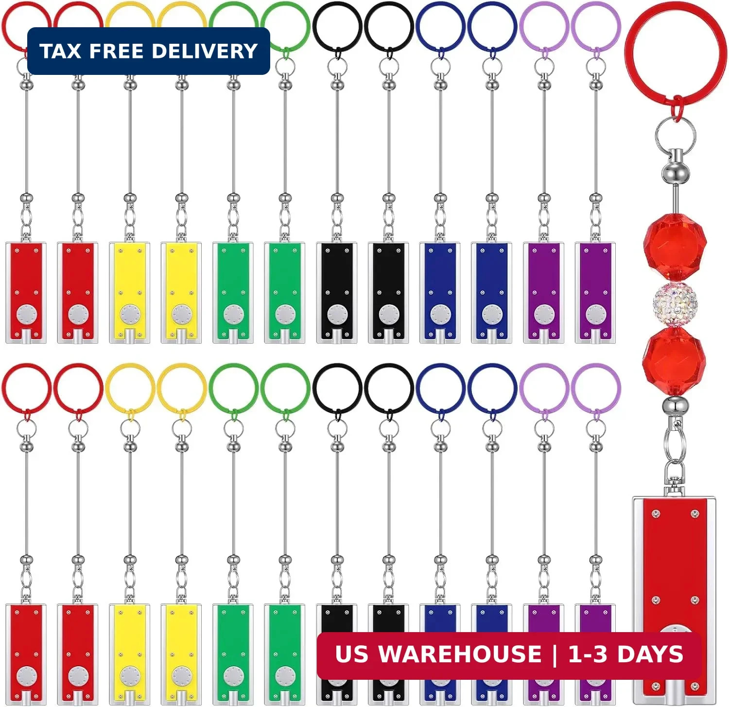 12 Set Beadable Items, Beadable Keychains Bars Bulk 12 Set Beadable Items, Beadable Keychains Bars Bulk