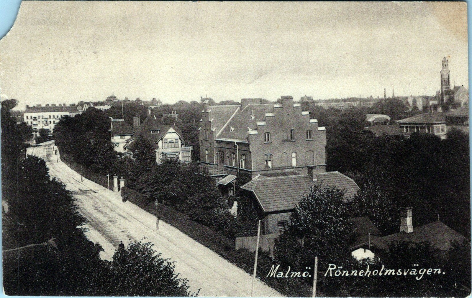 RPPC Postcard Hill Town Panorama