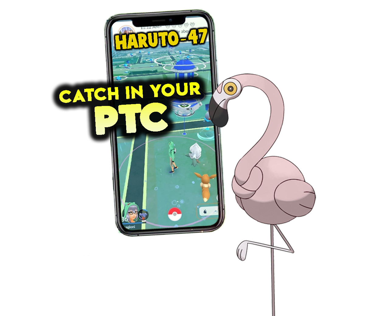 Pokemon Shiny Flamigo Catch in your P T C