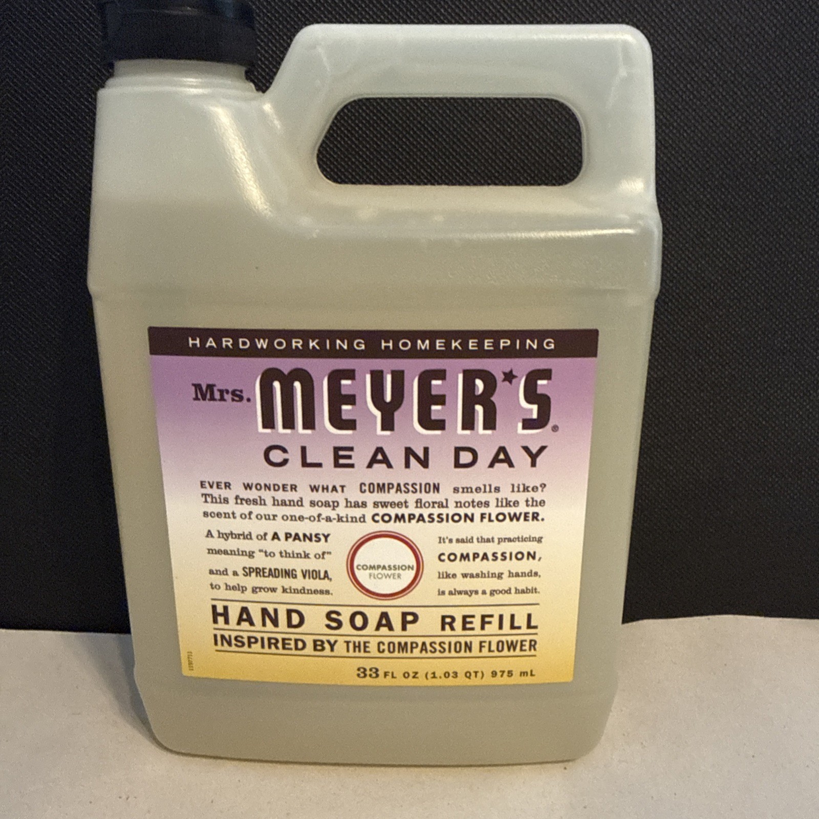 Mrs. Meyer's Meyers Clean Day Liquid Dish Soap Refill Compassion Flower 33 oz