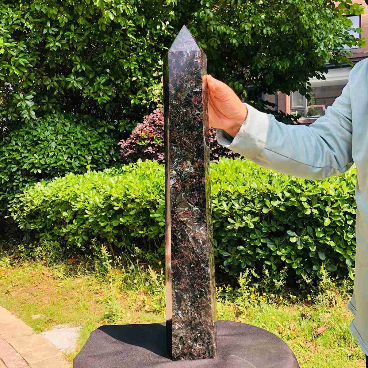 15.9 LB Natural Firework Stone Crystal Obelisk Tower Healing Decor Point 5237