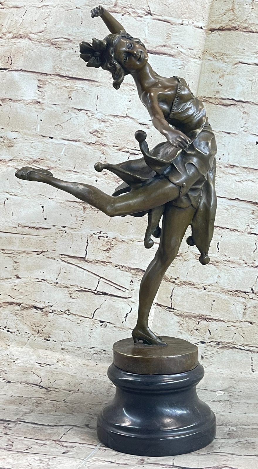 NICE DANCER CLASSICAL NUDE BRONZE FIGURE SCLUPTURE AFTER BRUNO ZACH