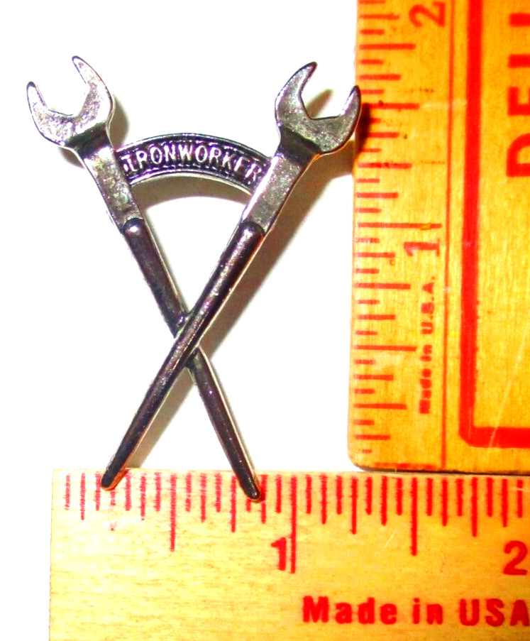 Ironworker pin vintage collectible old biker vest hat \ Ironworker pin vintage collectible old biker vest hat \