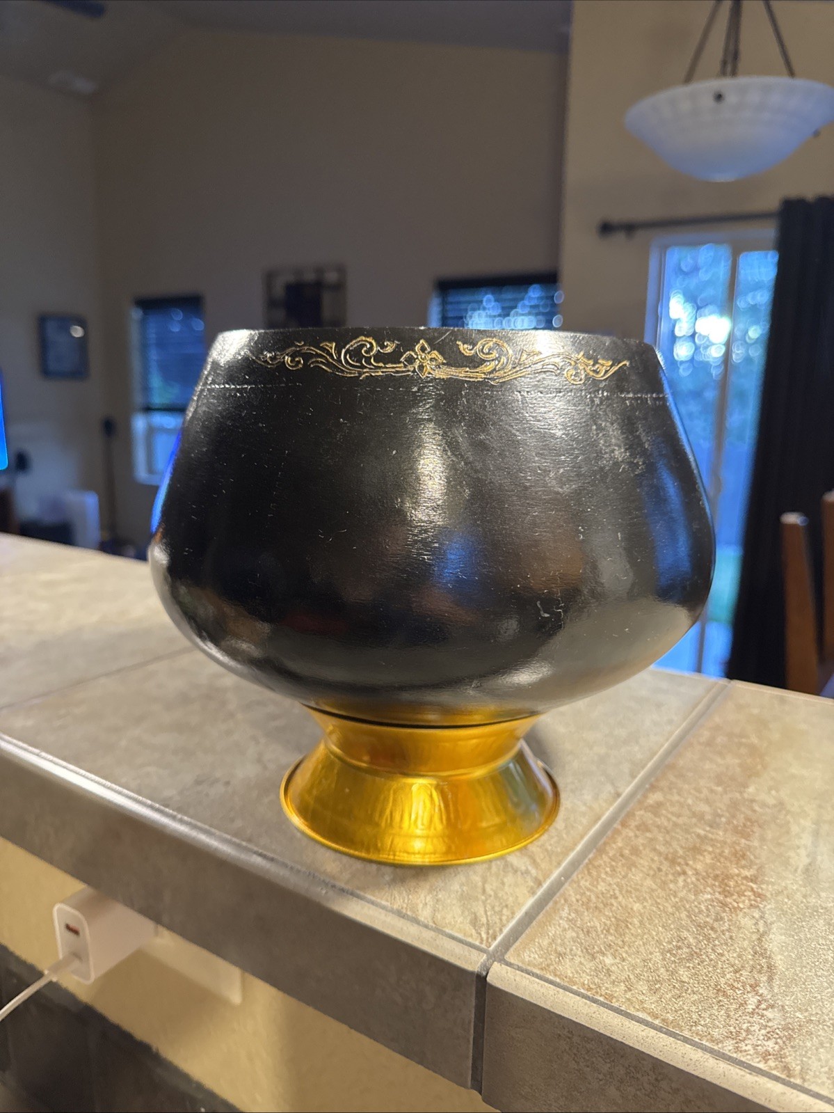 Thai Alms bowl  Ban Baat Steel Handmade Buddhist Monk  1970\'s Vintage