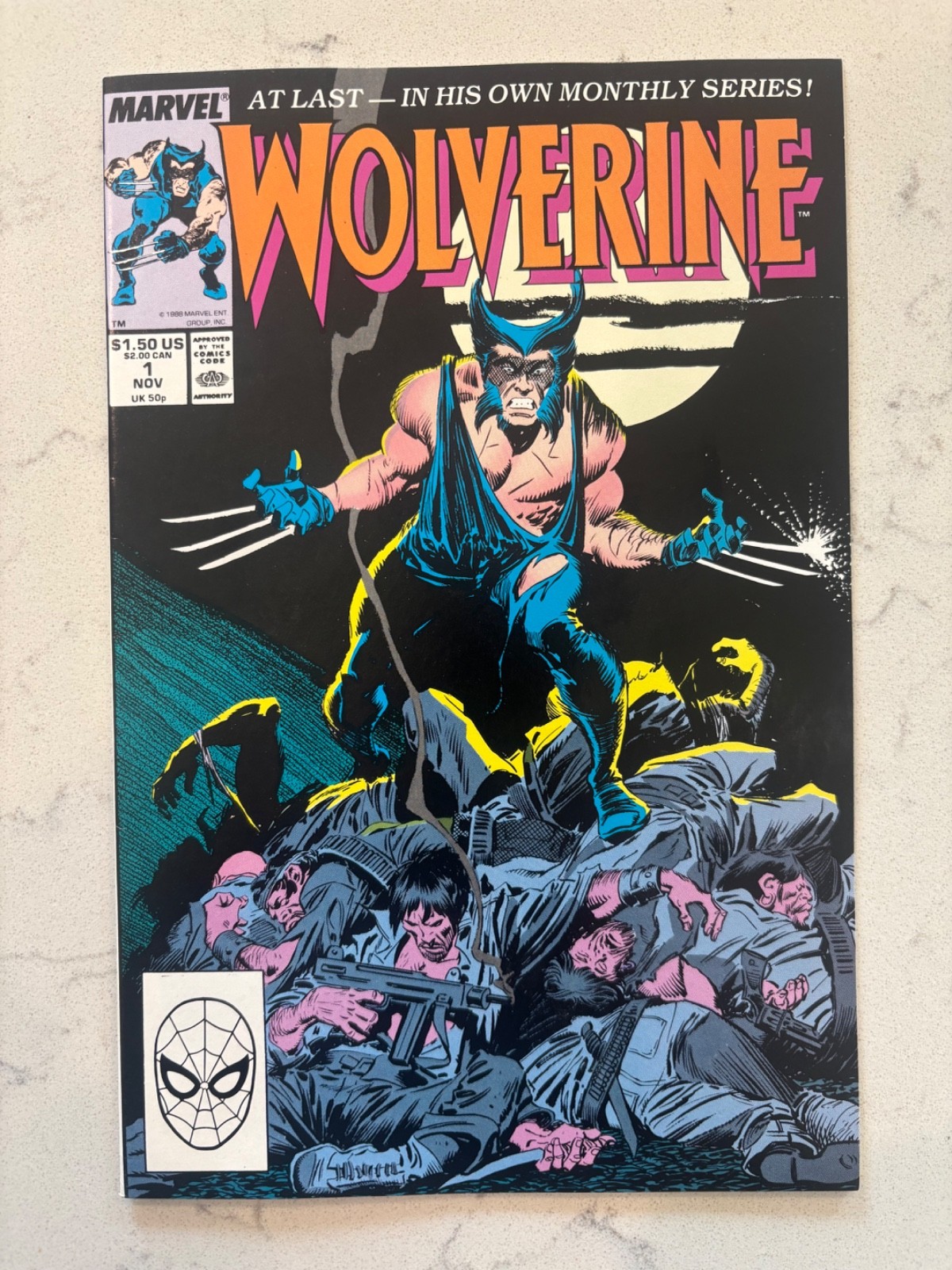 1988 NM Wolverine #1 *BIG KEY* 1st App. Patch (Wolverine)
