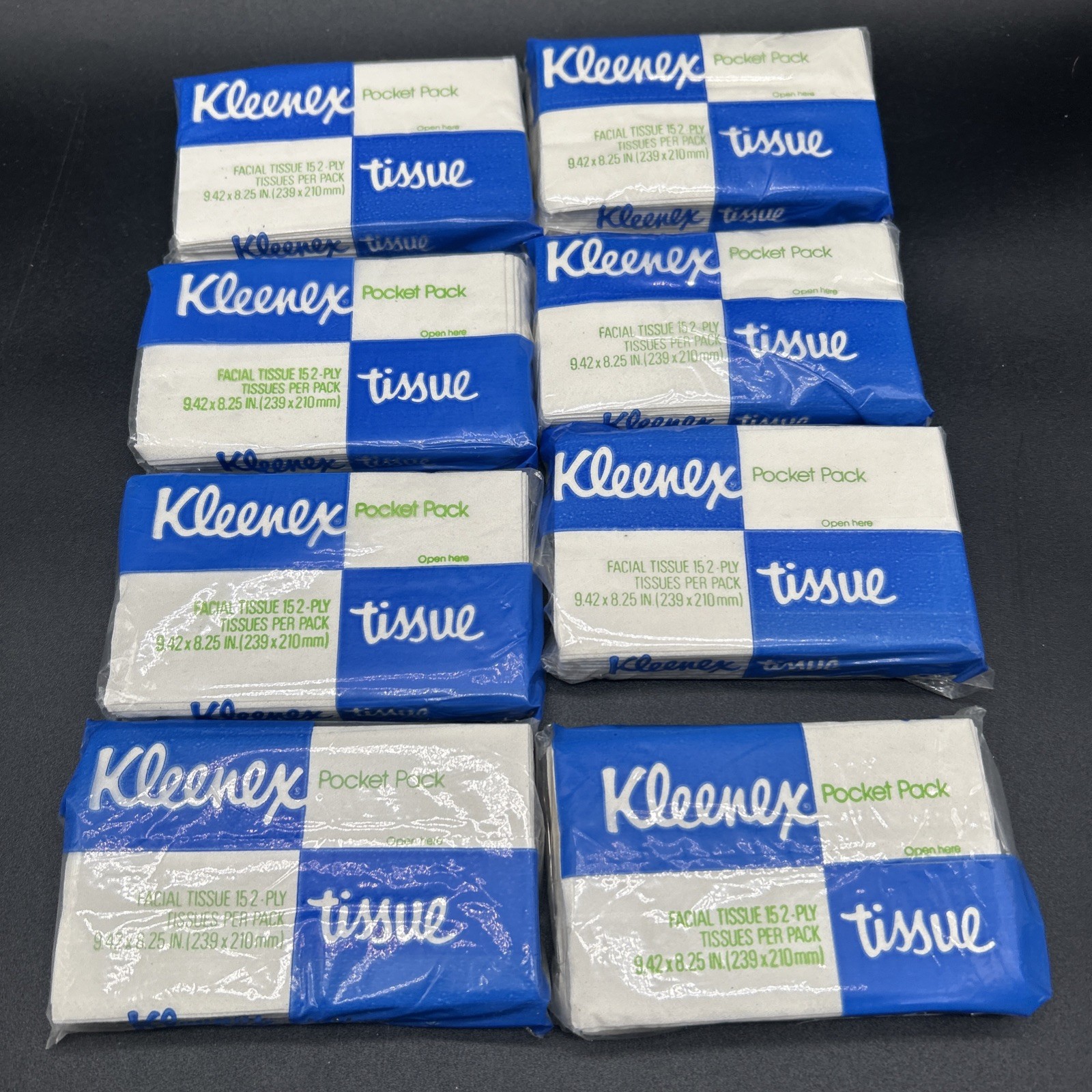 Vintage Kleenex Pocket Packs 1970’s Prop Cosmetic Lot Of 8 1978