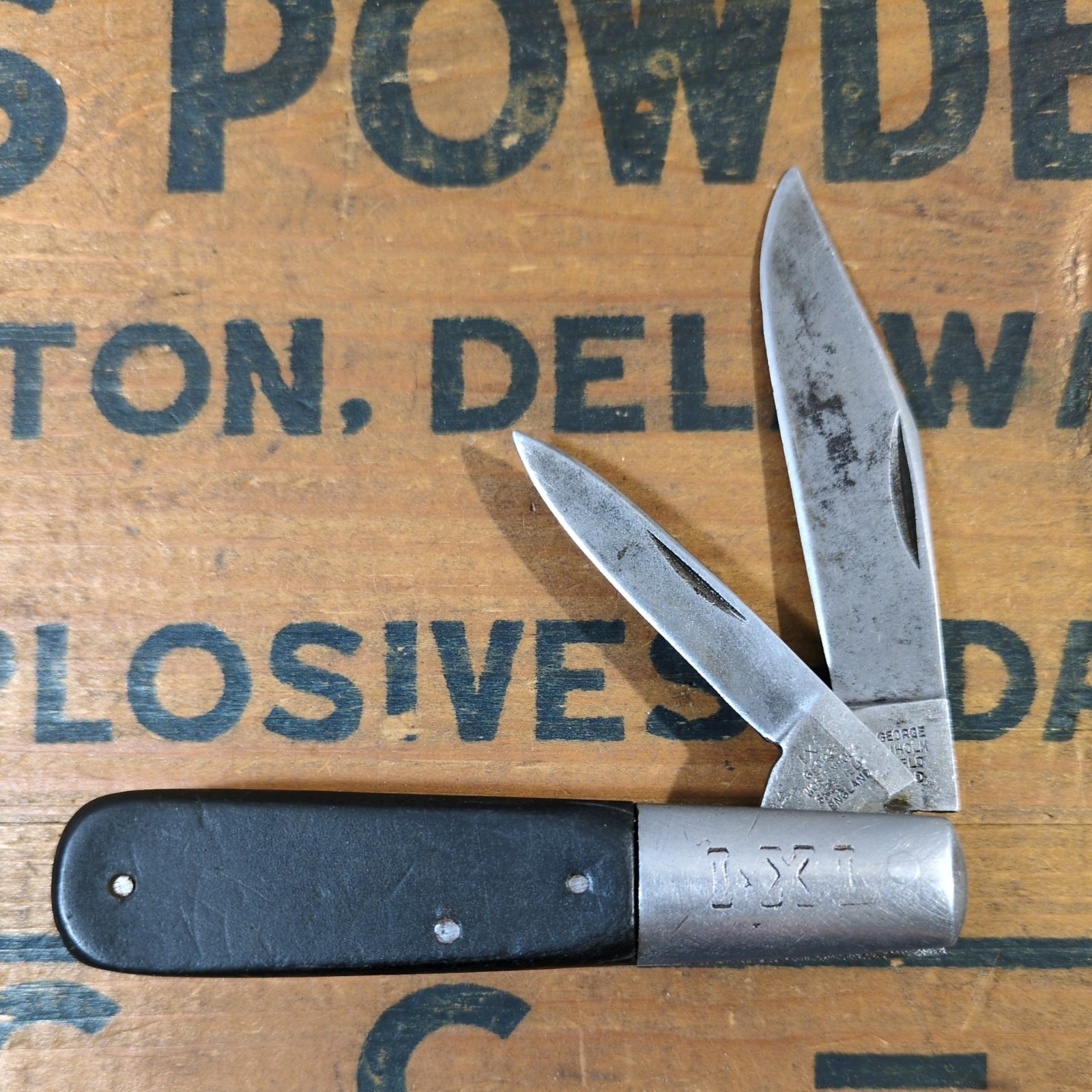 Vintage George Wostenholm IXL Sheffield England Barlow Pocket Knife OIL JOINTS 