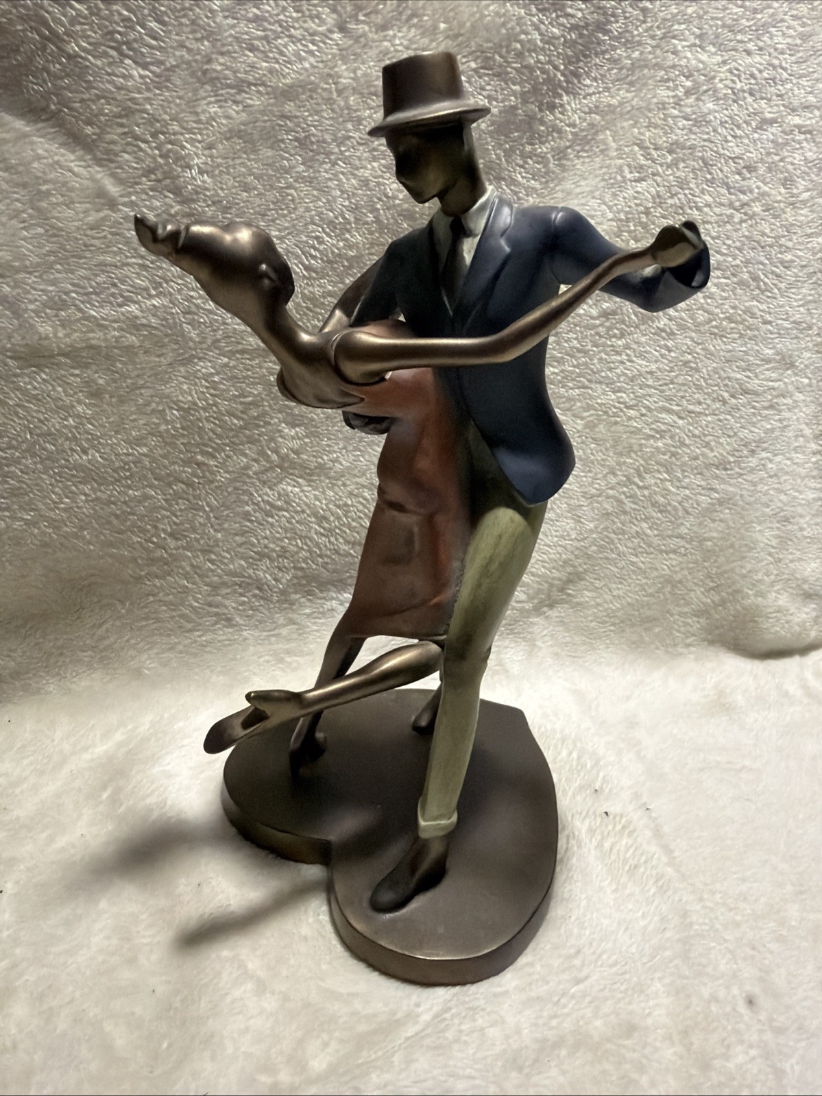Summit Collection Sculpture, 9-1/2” Lovers Dancing Statue Signed 2001 California