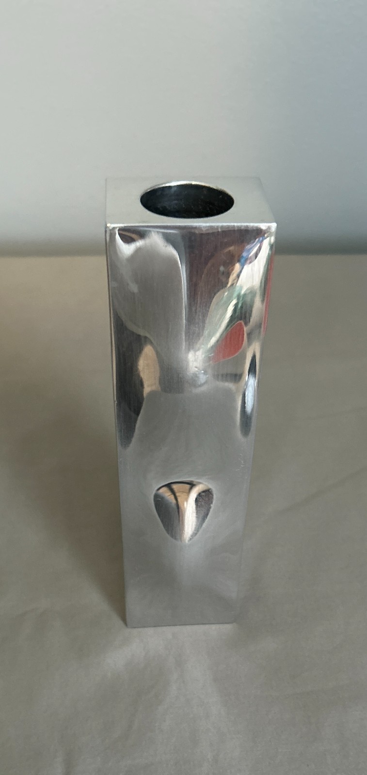 Vintage 2008 Nambé Karim Rashid Candlestick Holder MT0065 Modernist 7.5\