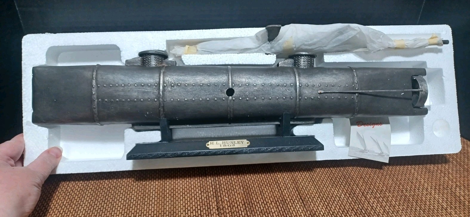 New HL Hunley 1864 Civil War Resin model iron ship submarine Nautical In Box