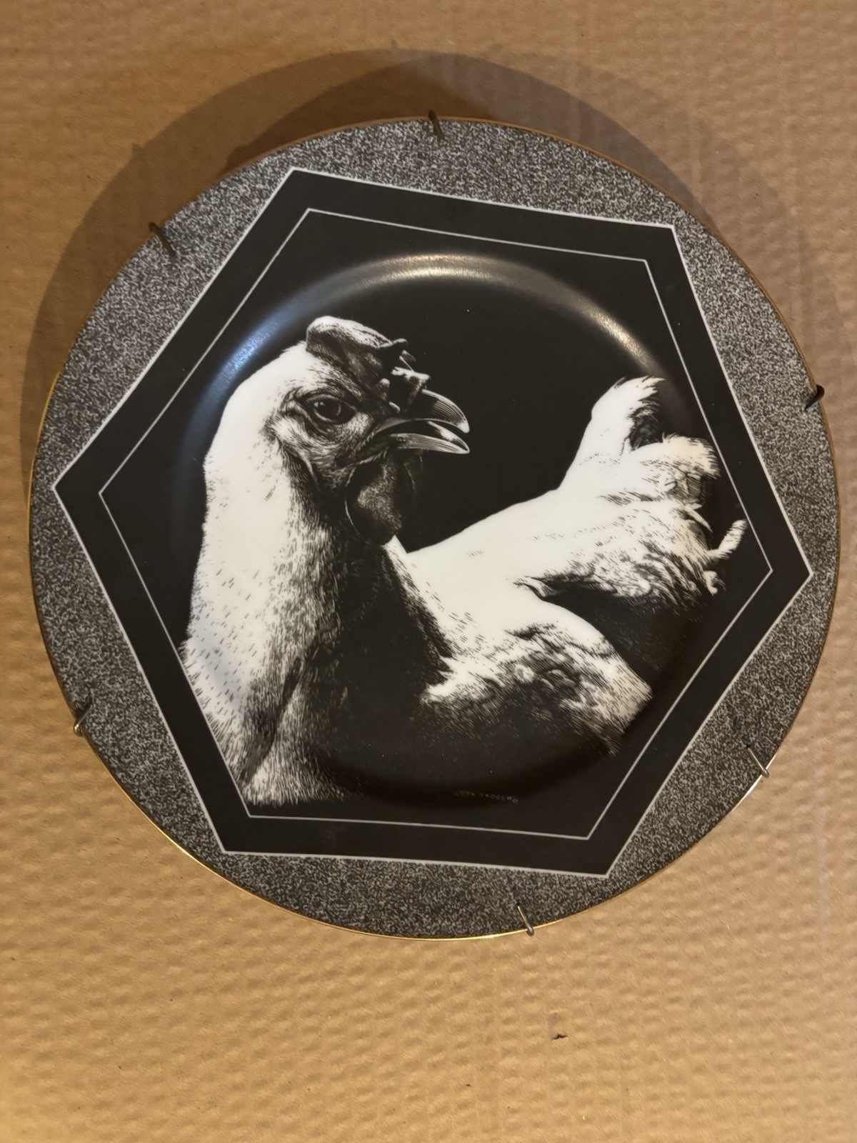 IMC Limited Edition Porcelain Collector Plate Chicken Pattern Dec 1979 IMC Limited Edition Porcelain Collector Plate Chicken Pattern Dec 1979