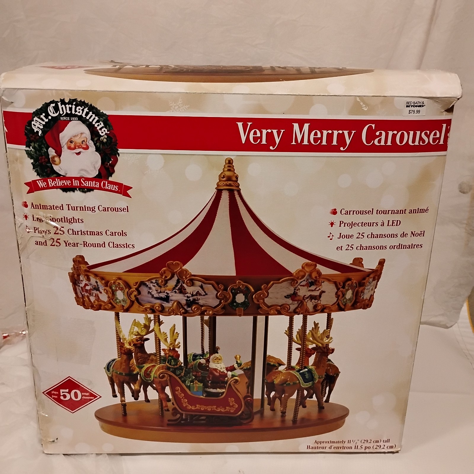 Mr. Christmas Very Merry Carousel It plays 25 carols