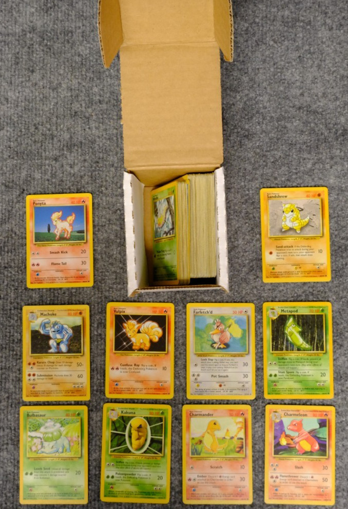 1999-2000 Vintage Pokémon Card Lot of (94) Base Set Starters Jungle Base Set 2