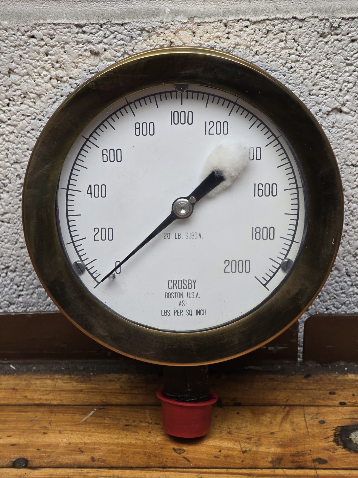 Vintage Crosby Solid Brass 2000psi Pressure Gauge 4-1/2 Vintage Crosby Solid Brass 2000psi Pressure Gauge 4-1/2