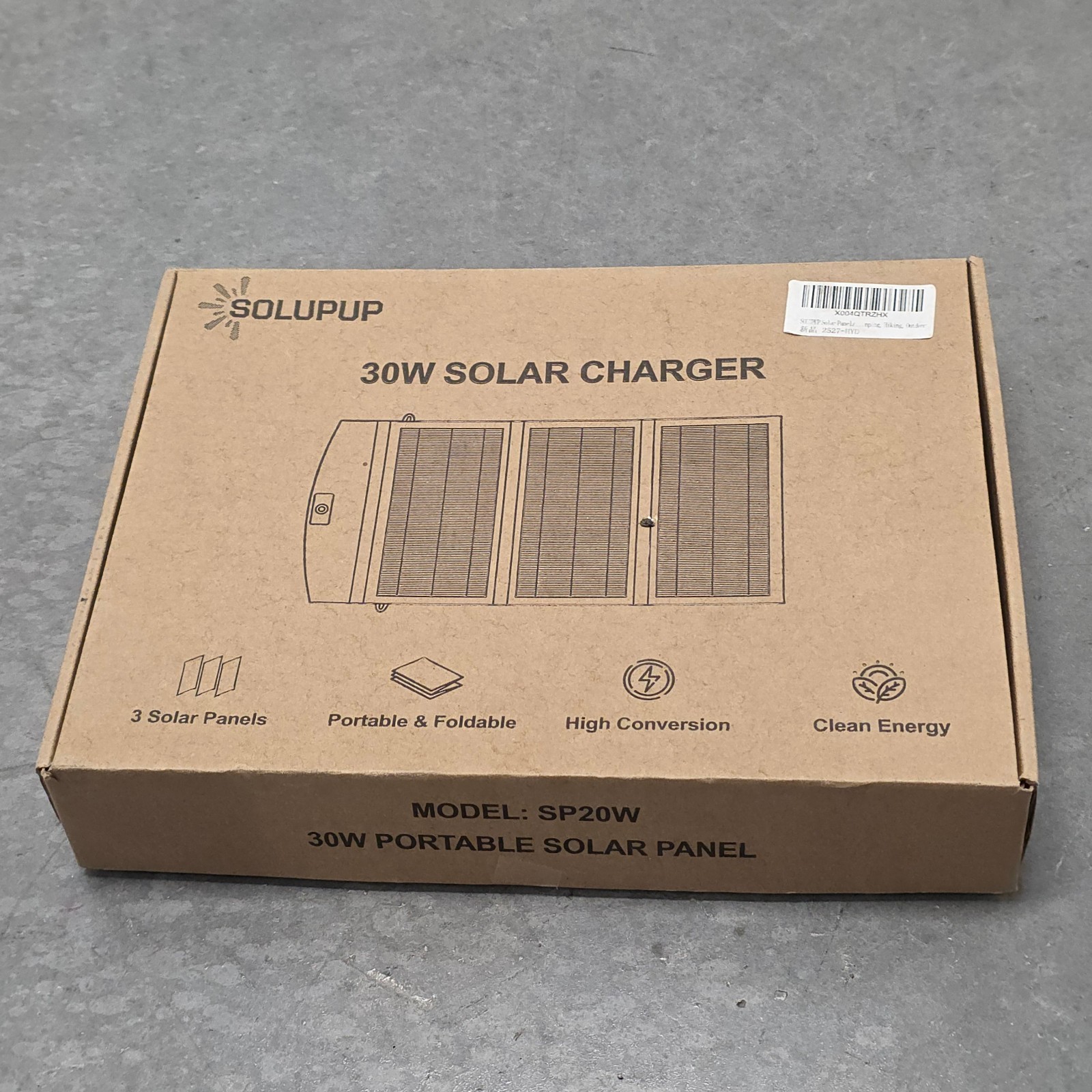 SOLUPUP Solar Panels 30W Portable Foldable Solar Charger with 5V USB A and USB C