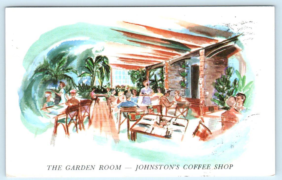 DAYTONA BEACH, FL Florida ~ Roadside JOHNSTON\'S COFFEE SHOP 1961 Postcard