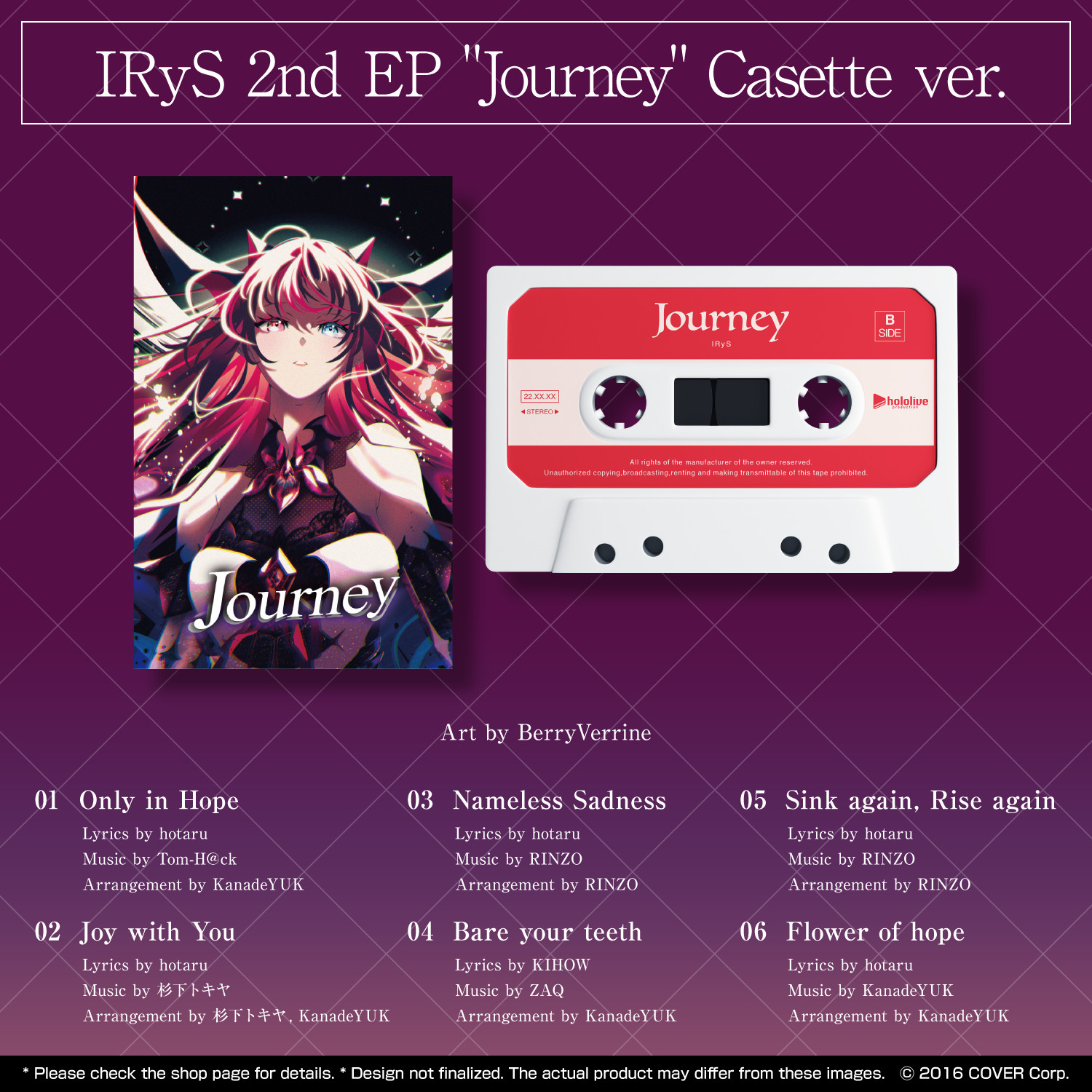 Hololive IRyS Half-Year Celebration - IRyS 2nd EP Journey Casette Version Hololive IRyS Half-Year Celebration - IRyS 2nd EP Journey Casette Version