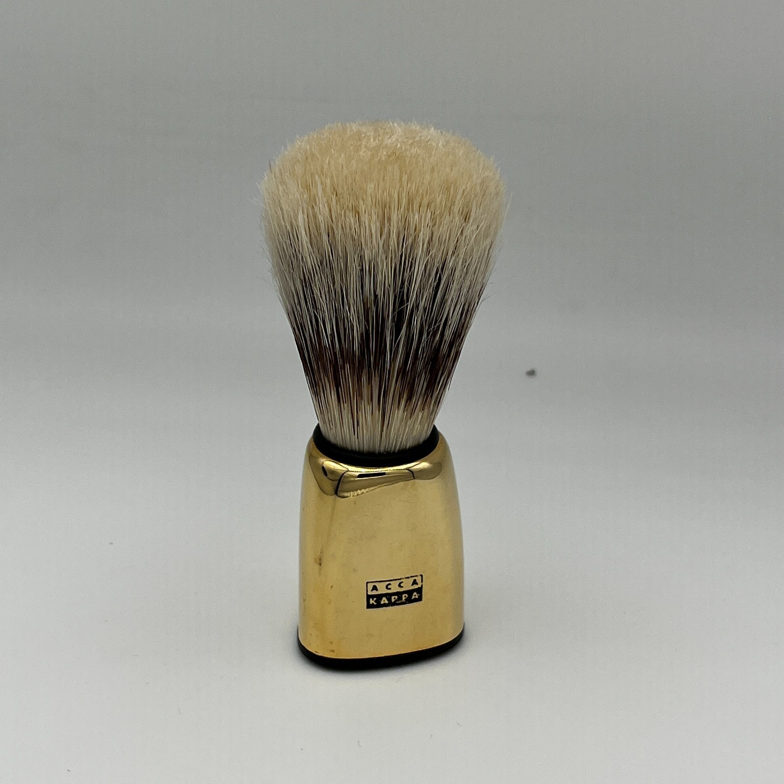 Acca Kappa Vintage Shaving Brush Gold Color Badger New Box Italy Luxury