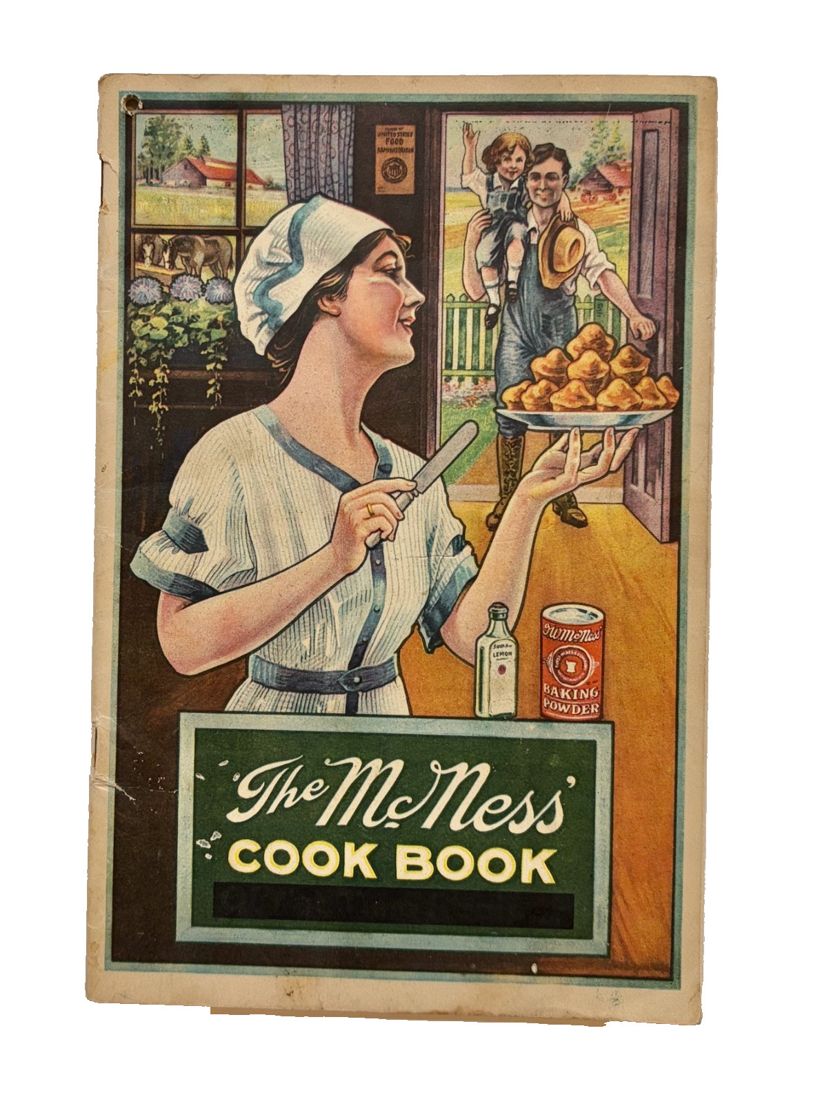 Vintage 1919 McNess Cook Book Advertising Near Mint with Hanging Hole Ann Arbor Vintage 1919 McNess Cook Book Advertising Near Mint with Hanging Hole Ann Arbor