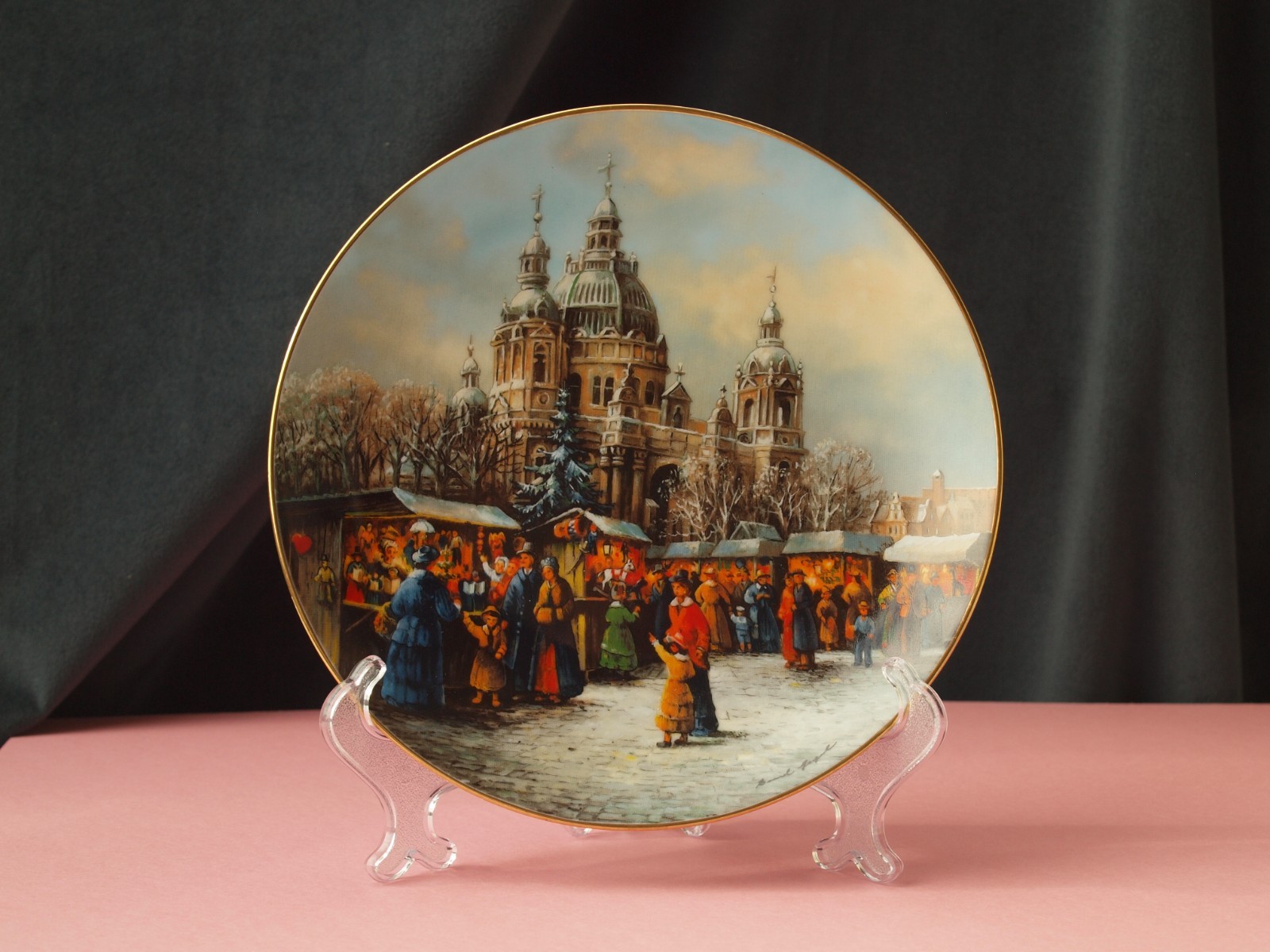 Christmas Market Plate Vintage Seltmann Vohenstrauss German Bernd Gagel 8