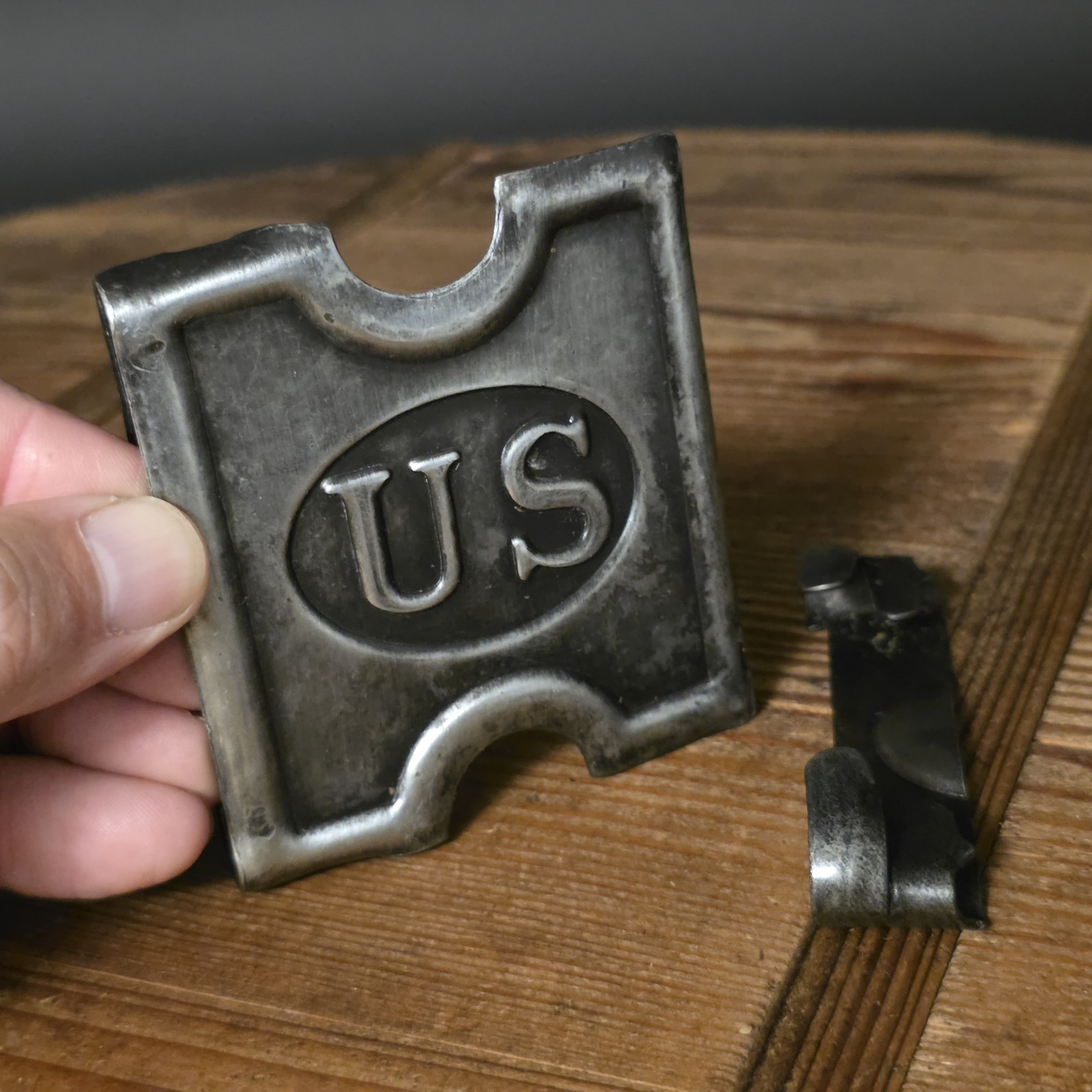 US Anson Mills Cartridge Belt Buckle – 1881 Indian Wars Spanish War