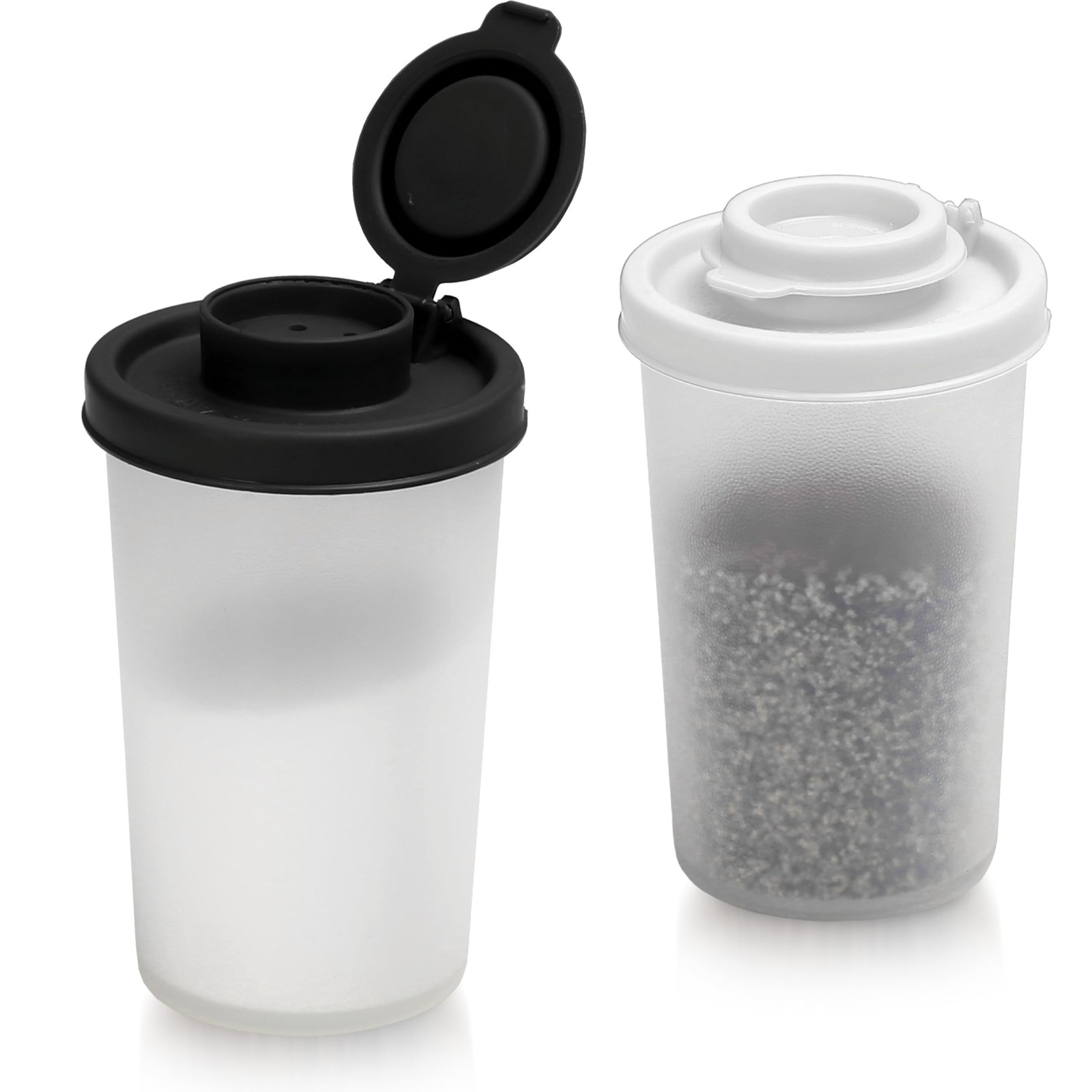 2 Pack Airtight Salt Pepper Shakers Moisture Proof Camping Travel Spice Set
