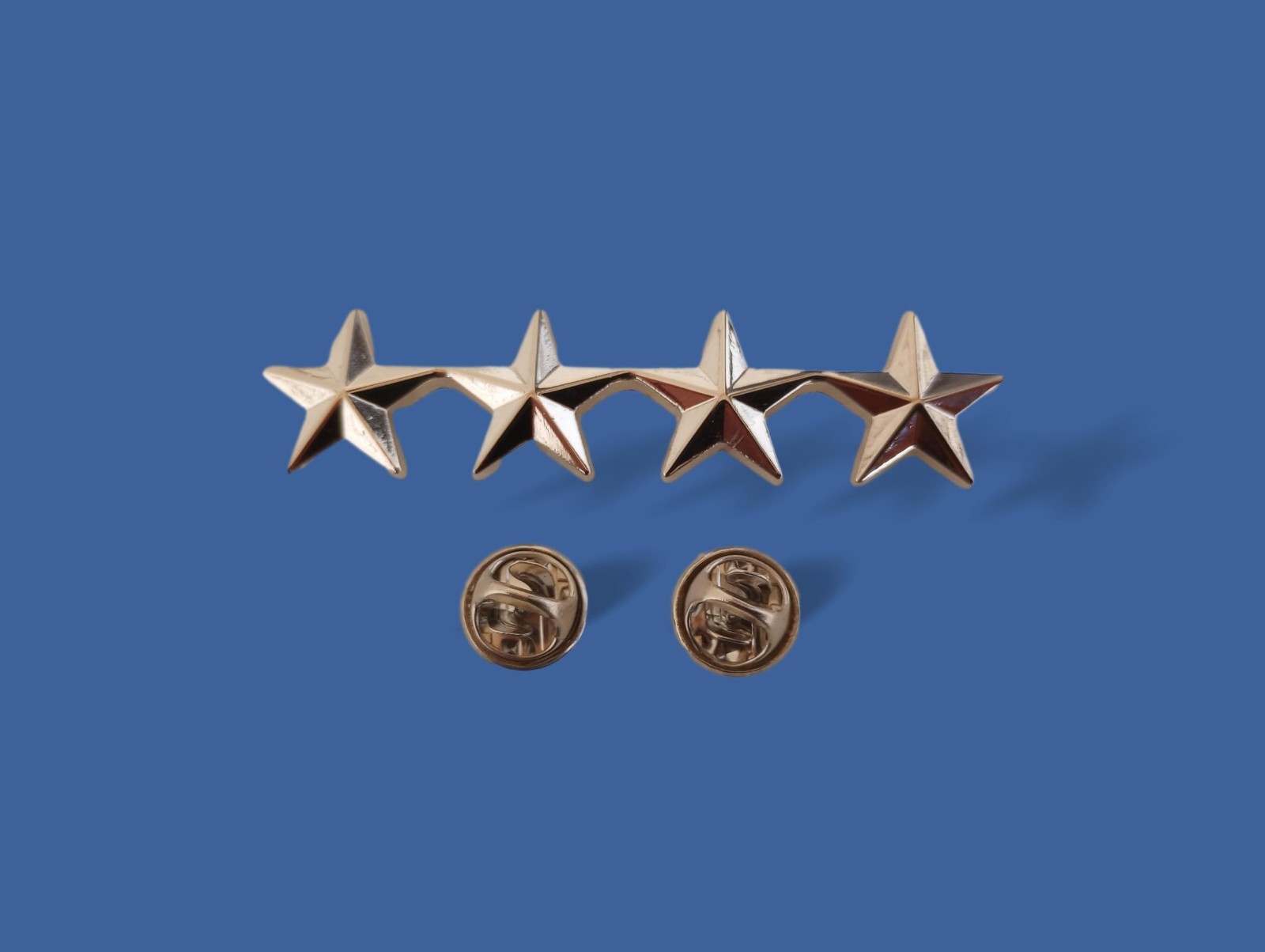 U.S MILITARY FOUR STAR GENERAL PIN SILVER COLLAR INSIGNIA PIN LAPEL U.S MILITARY FOUR STAR GENERAL PIN SILVER COLLAR INSIGNIA PIN LAPEL