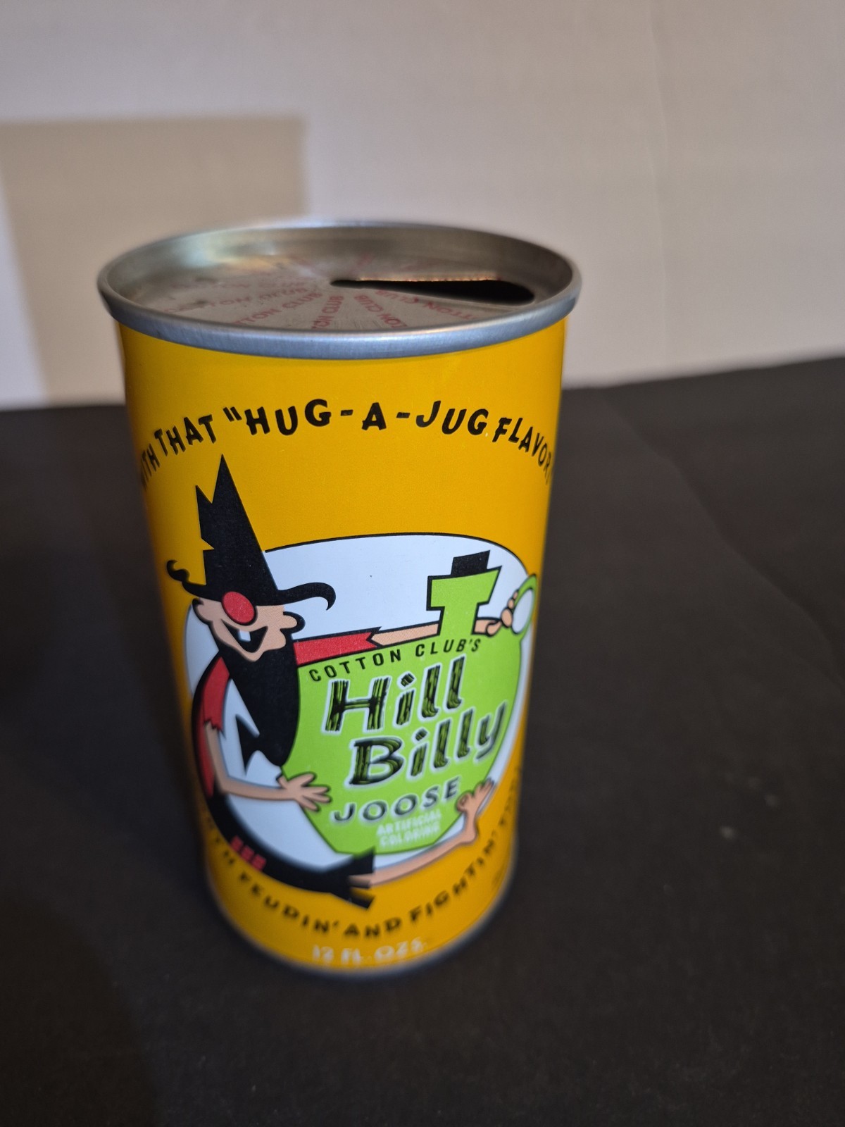 Vintage Hill Billy Joose Can Cotton Club Soda Cleveland Ohio   Straight Steel