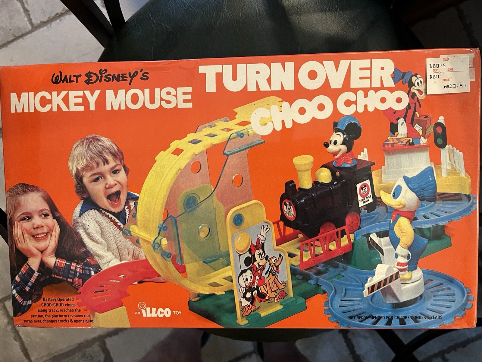 Vintage 1970s Disney Mickey Mouse Turnover Choo Choo Train ILLCO FACTORY SEALED