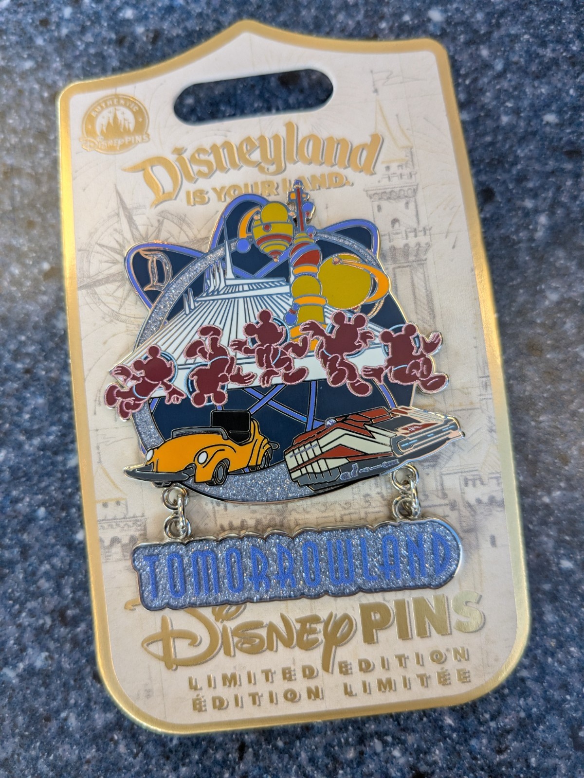 Disneyland is your Land Series 2026 Tomorrowland Autopia Star Tours Pin LE 3000