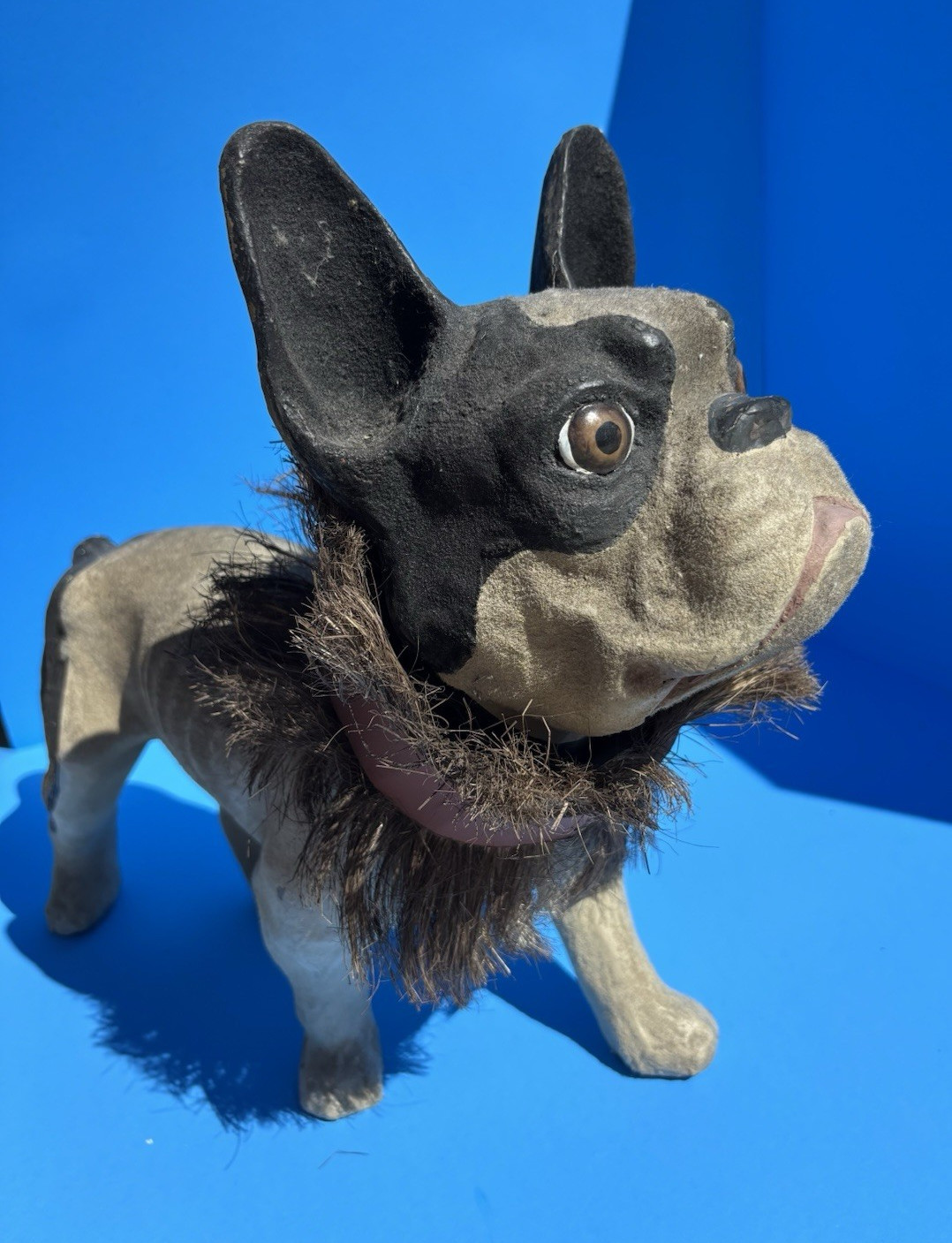 Vintage 1920’s-30’s, Life Size, Nodding French Bulldog Papier-mâché Toy-Statue. Vintage 1920’s-30’s, Life Size, Nodding French Bulldog Papier-mâché Toy-Statue.