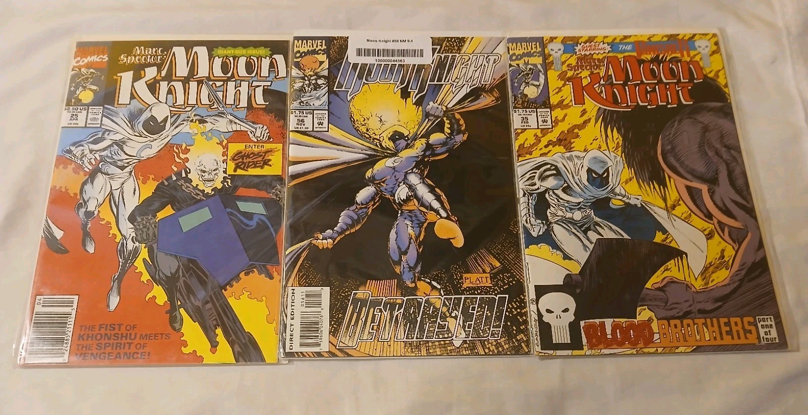 Marc Spector Moon Knight #25, 35, 56 Platt Hi Grade 3 Comic Lot