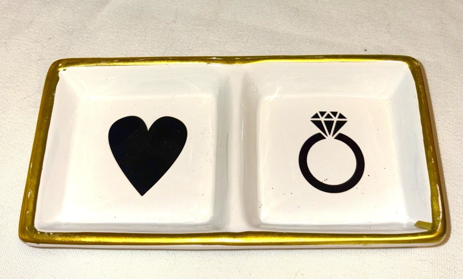 Trinket Tray NEWLYWED GIFT FOR  BRIDE AND GROOM HIS AND HERS Ring Gift