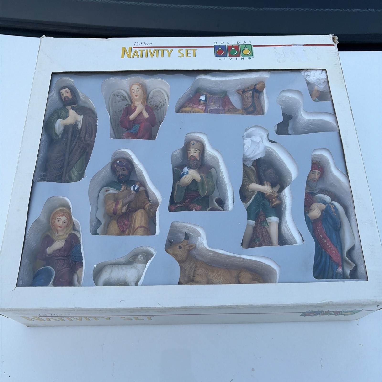 Holiday Living 12 Piece Hand Painted Porcelain Nativity Set