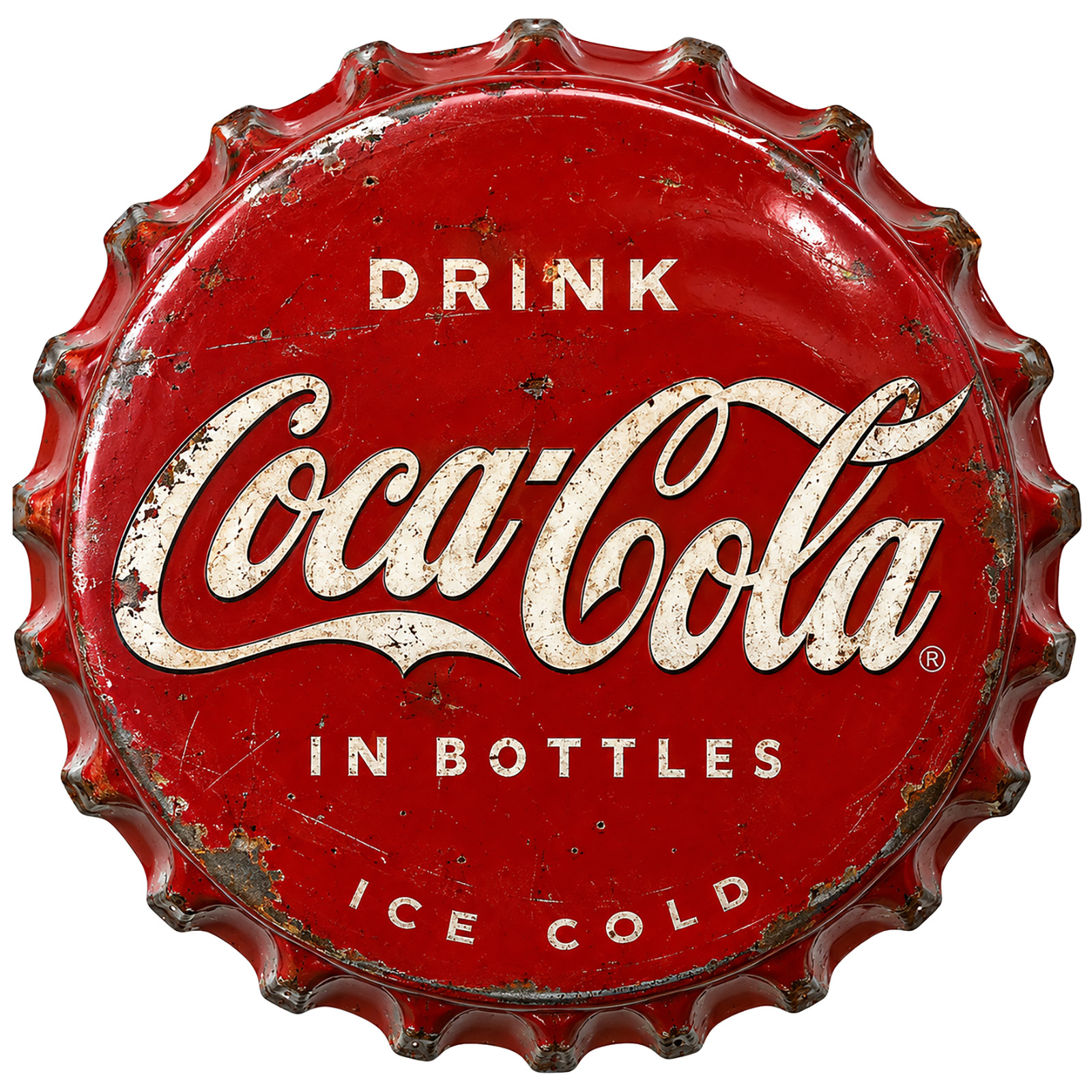 Vintage 11.75 circle coke bottle cap