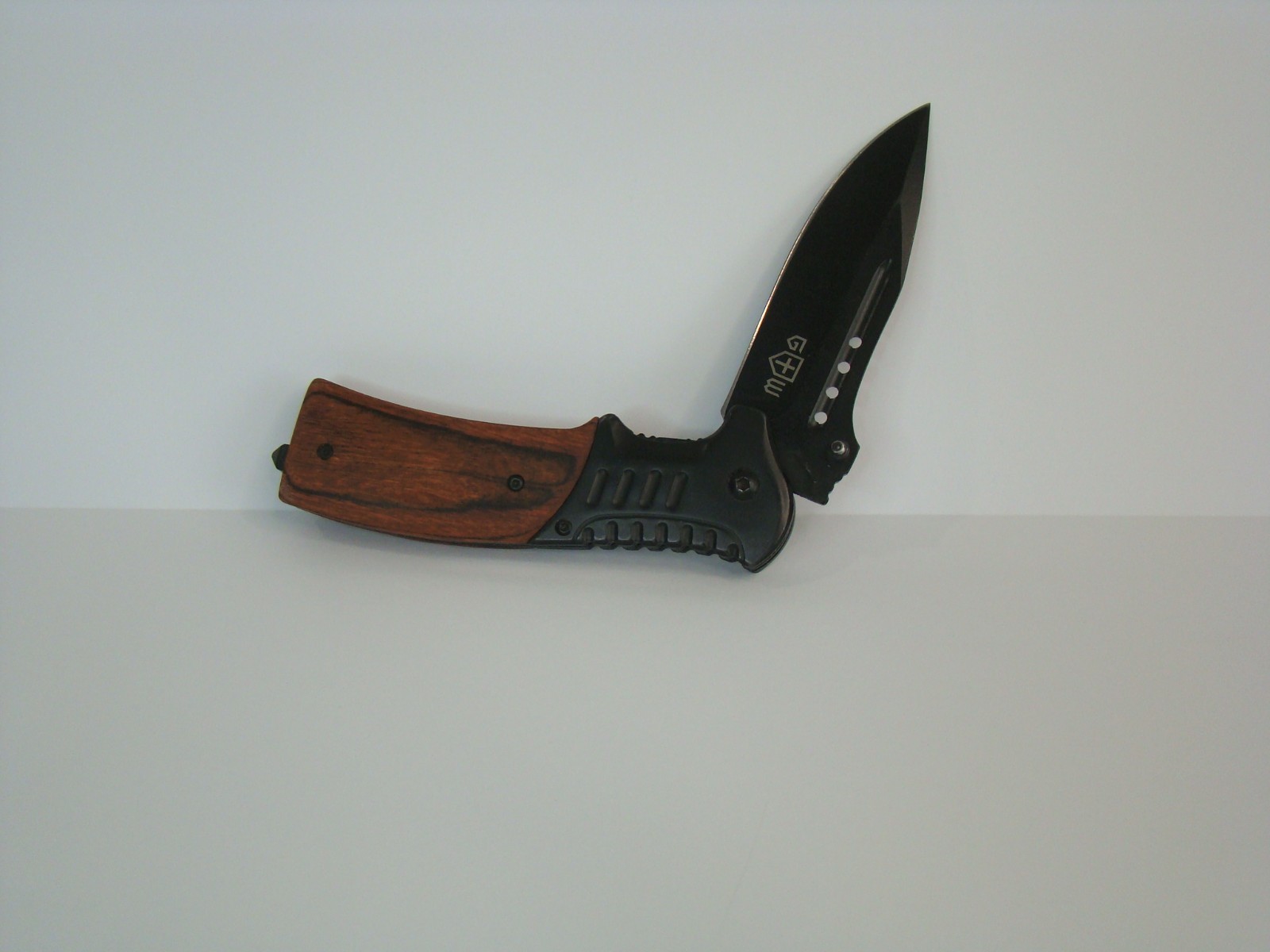 Grand Way 0207 Folding Pocket Knife 440C Clip Point Wood Handle EDC Grand Way 0207 Folding Pocket Knife 440C Clip Point Wood Handle EDC
