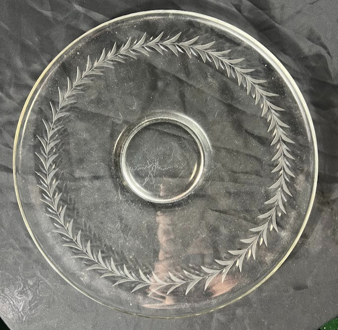 Fostoria Holly Clear  Luncheon Plate 147215