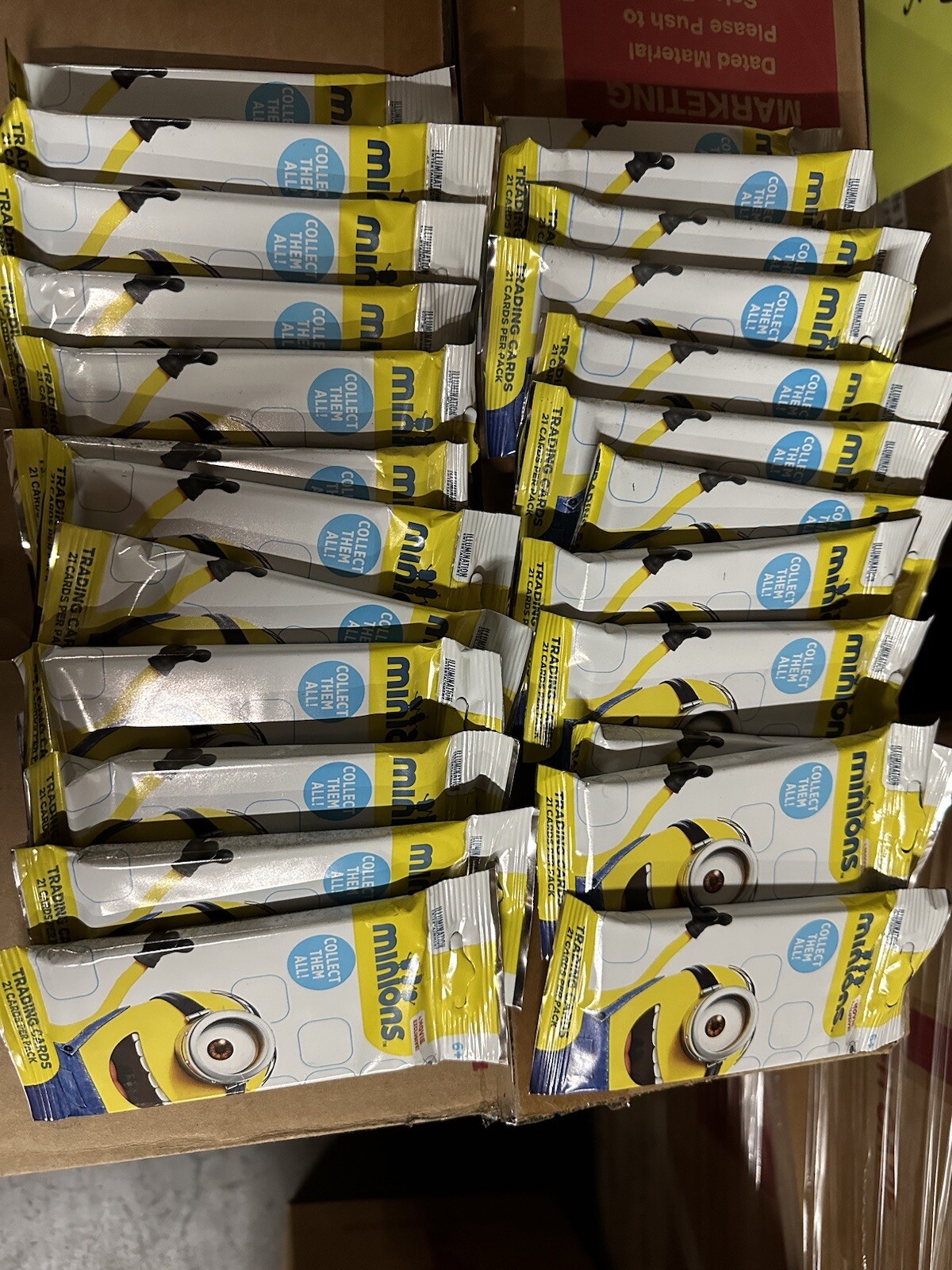 Despicable Me Minions Jumbo Trading Cards Packs 21 Cards Per 10 packs Per Lot