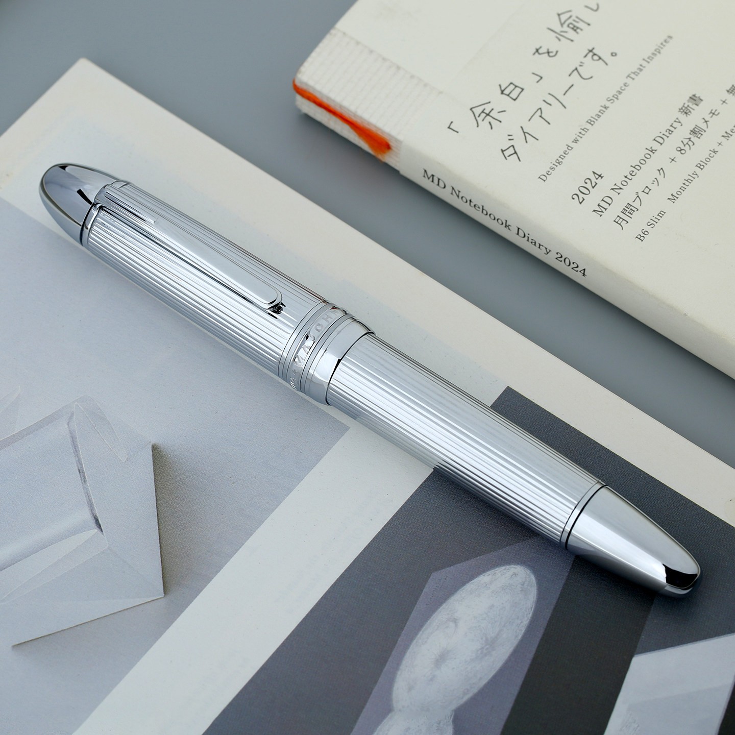 Majohn P141 Piston Fountain Pen NO.8 Fine Nib Metal engraving Writing pen